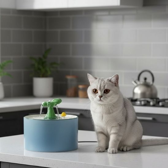 Fontaine Chat Céramique | Céram’Oasis