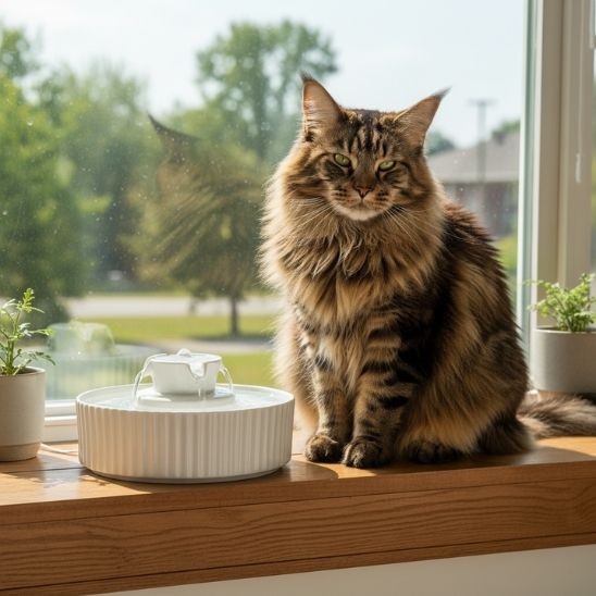 FONTAINE CHAT CERAMIQUE | Faïence Féline