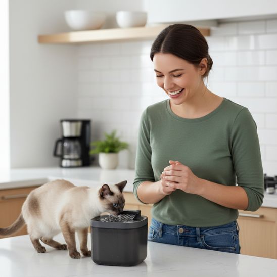 Fontaine eau chat | SourceVive