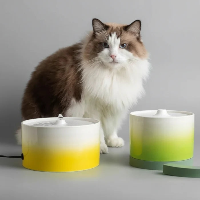 Fontaine à eau pour chat en céramique design : hydratation saine au quotidien