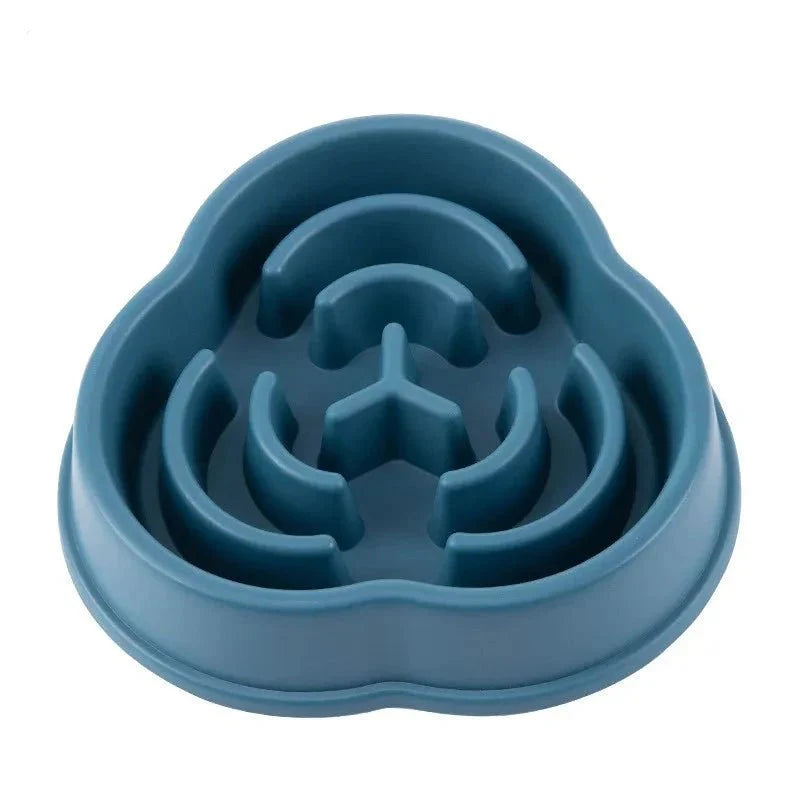 Gamelle anti glouton chien bleue avec compartiments pour ralentir la prise alimentaire