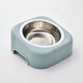 Gamelle anti-renversement petit chien en acier inoxydable avec support bleu clair Oscar et Plume