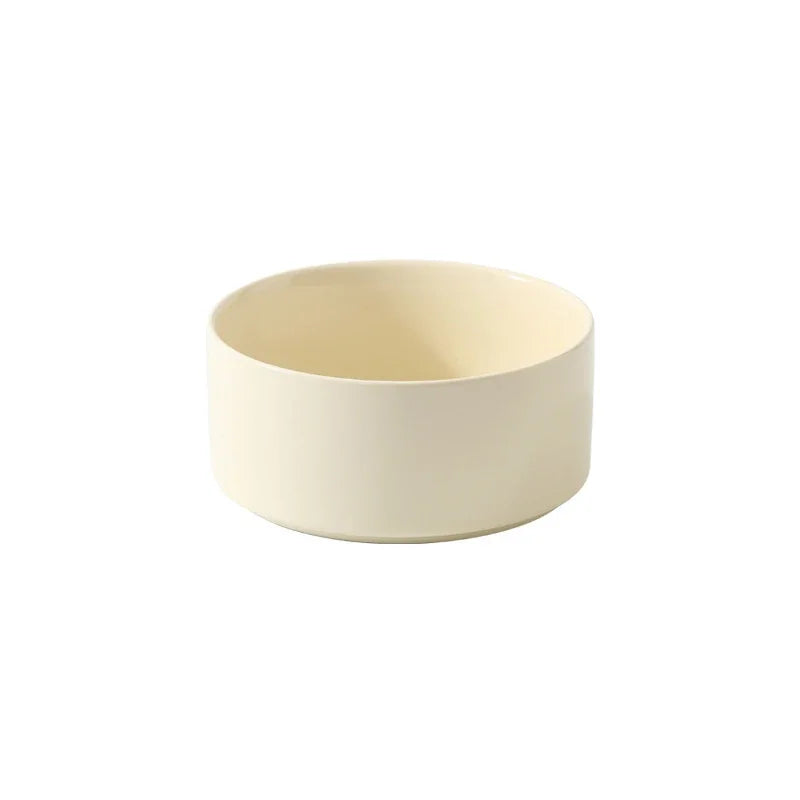 Gamelle céramique chat ronde beige de la marque Oscar et Plume pour alimentation féline
