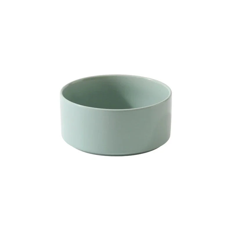 Gamelle céramique chat de couleur vert pastel pour alimentation élégante et durable