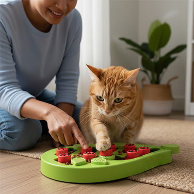 gamelle chat anti glouton | Feuille puzzle