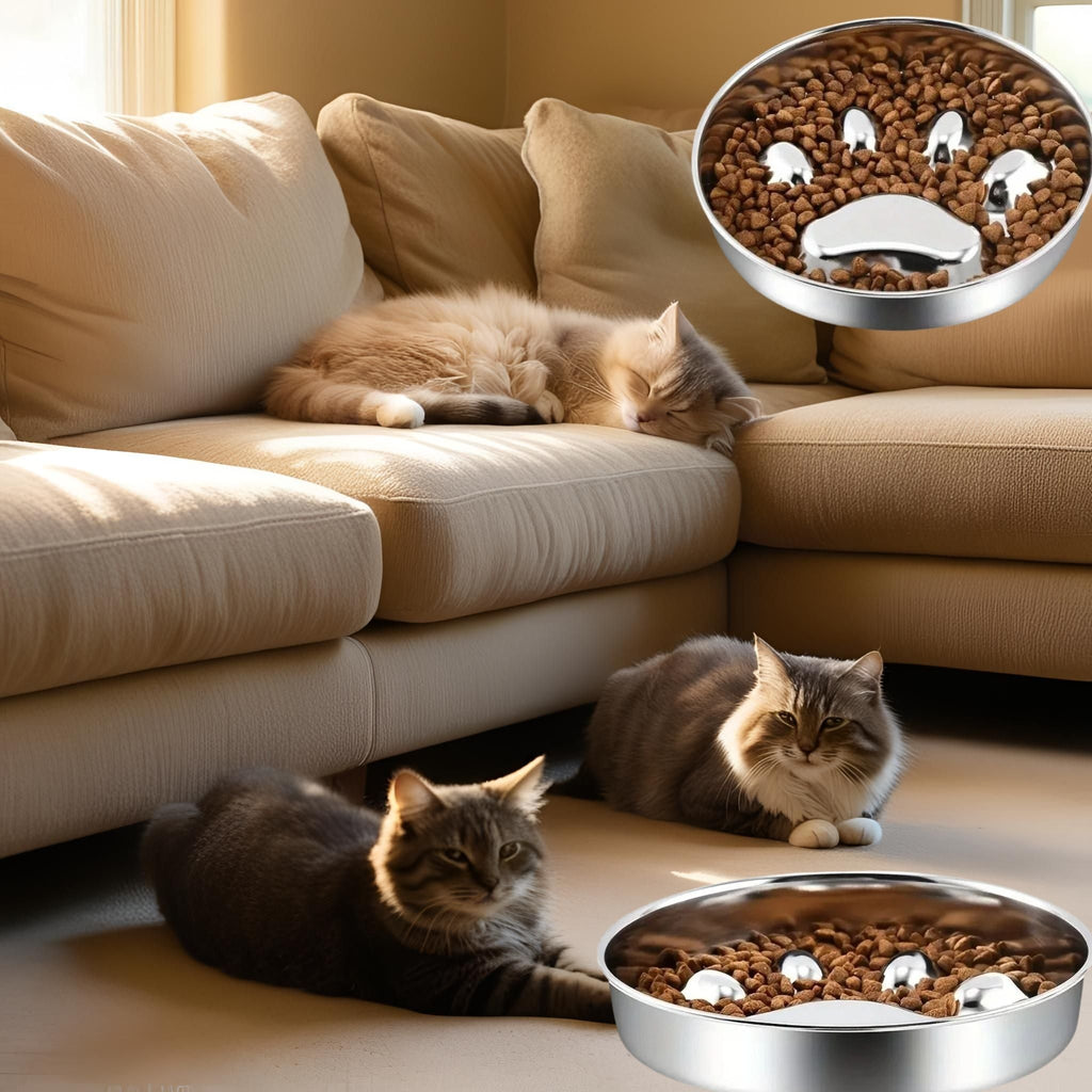gamelle chat anti glouton | Croquette Contrôlée
