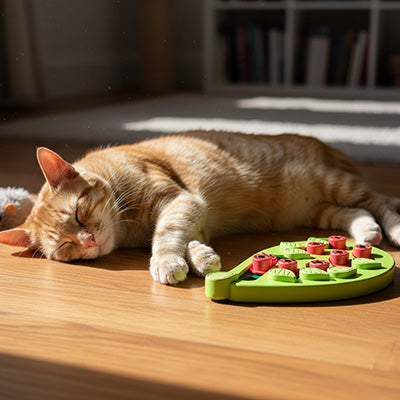 gamelle chat anti glouton | Feuille puzzle