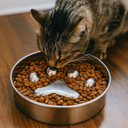 gamelle chat anti glouton | Croquette Contrôlée