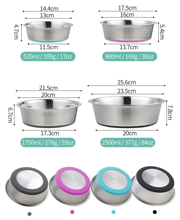 Gamelle En Acier Inoxydable Pour Chien