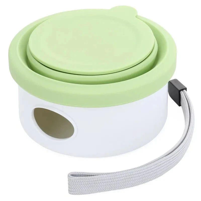 Gamelle de voyage petit chien pliable et compacte avec poignée de transport durable Oscar et Plume