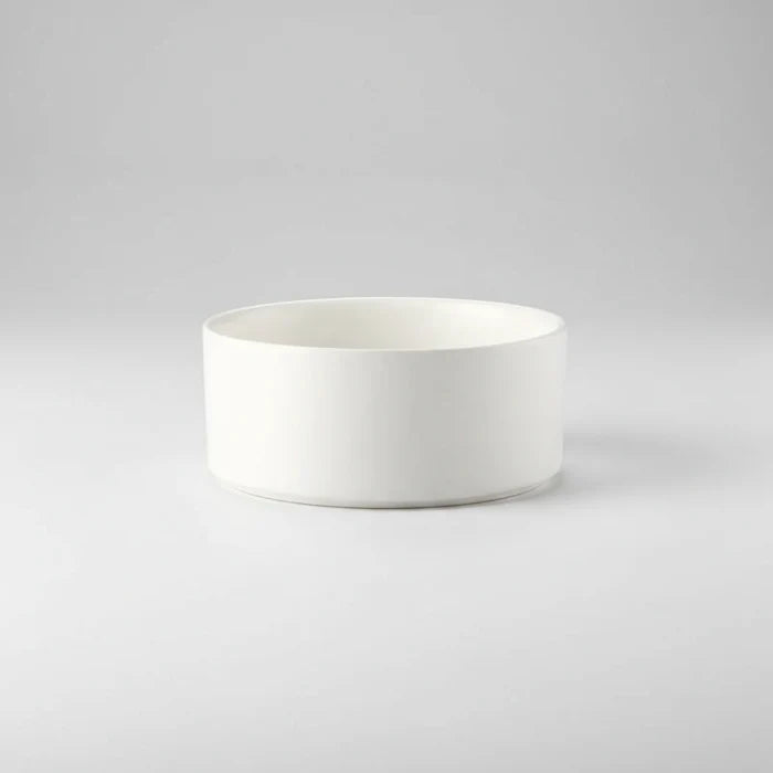 Gamelle design chien blanche en céramique simple et élégante pour repas de chien Oscar et Plume
