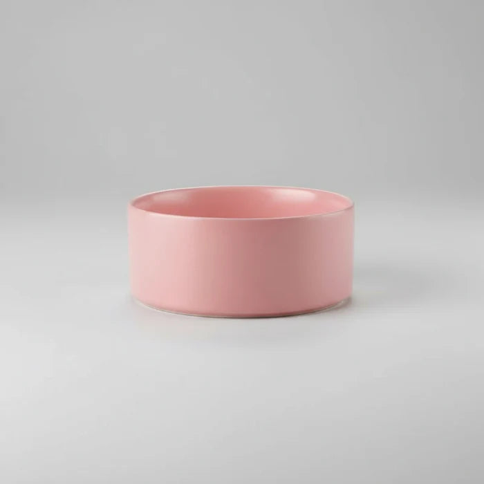 Gamelle design chien rose en céramique élégante et moderne pour alimentation animale