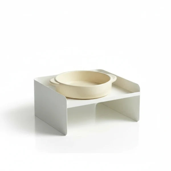 Gamelle design chien blanche avec support surélevé pour nourrir votre animal de compagnie