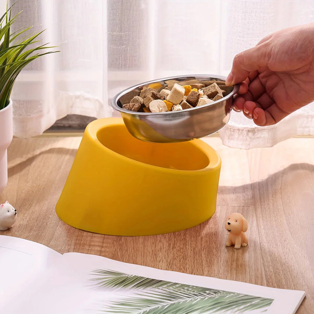 Gamelle Ergonomique En Acier Inoxydable Pour Petit Chien