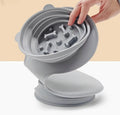 Gamelle Double Pliante en silicone Anti-Glouton pour chien