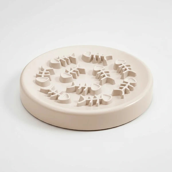 Gamelle pour chat en silicone avec motif de poissons pour un repas amusant et interactif