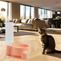 gamelle-pour-chat-surélevée-eau-rose