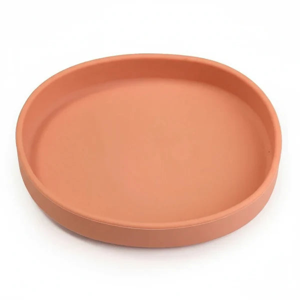 Gamelle silicone chien couleur terracotta ronde et souple pour repas facile et antidérapante