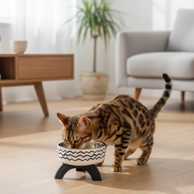 Gamelle surélevée chat | Élévation Chique