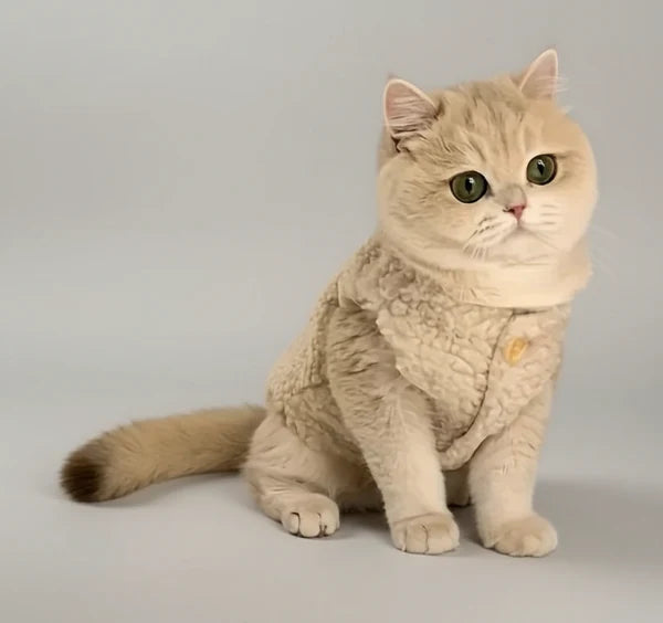 Gilet Chaud Effet Laine Agneau Pour Chat