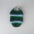 Gilet en laine pour chat vert et bleu avec un design rayé élégant et confortable