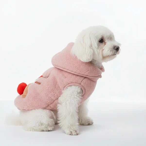 Gilet Polaire Noël Motif Elan Pour Chien