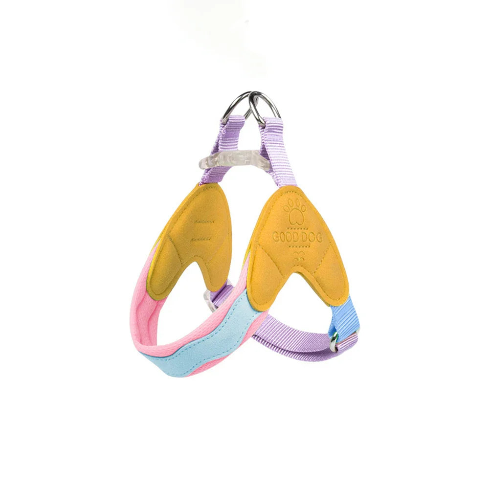 Harnais pour petit chien Oscar et Plume en couleurs pastel avec un design doux et confortable