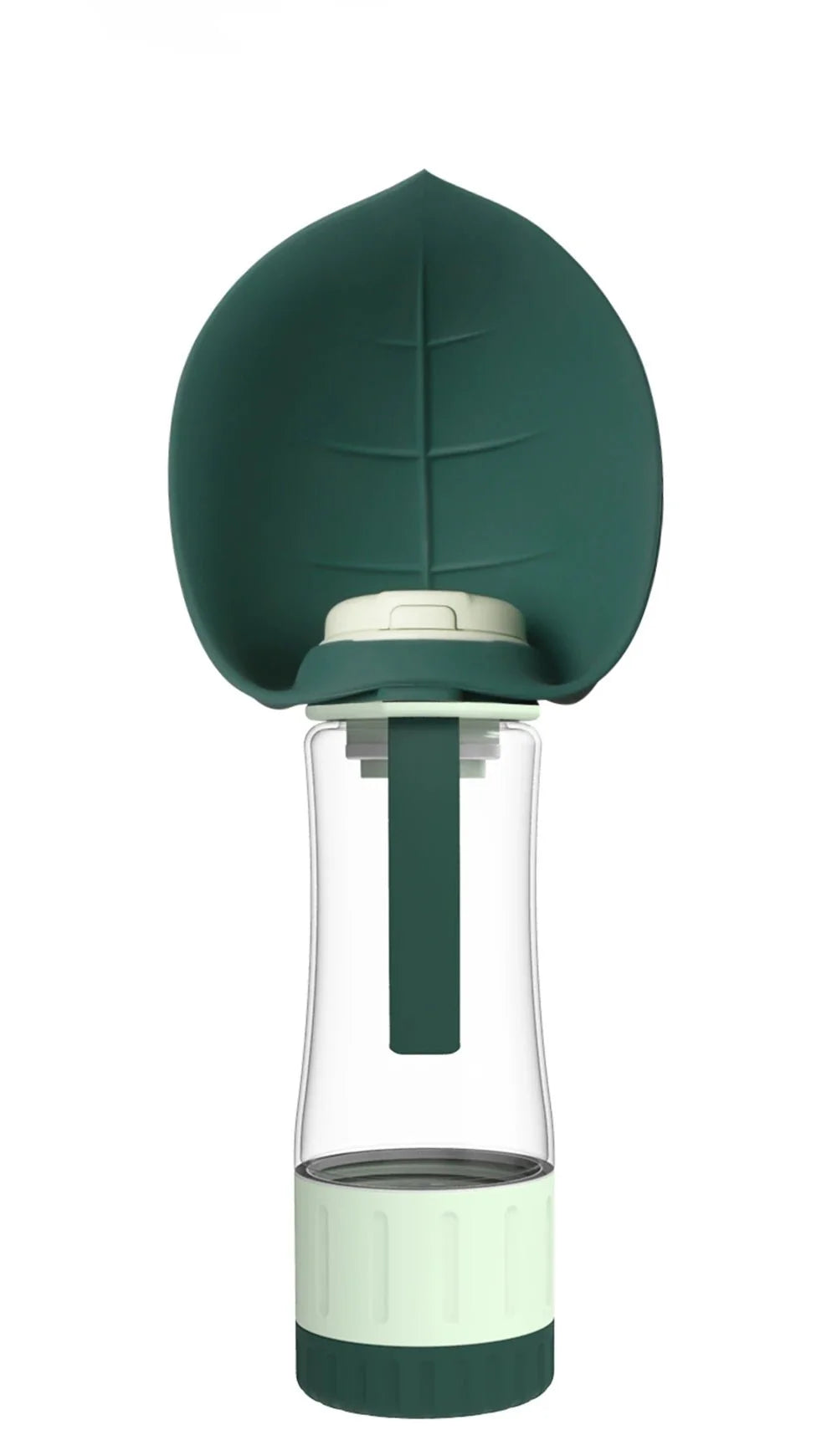 Gourde Avec Gamelle En Silicone Et Compartiment Croquettes