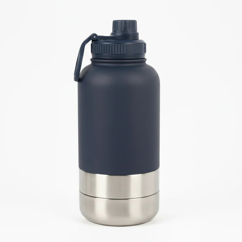 Gourde inox pour chien en acier inoxydable avec bouchon étanche pour les promenades
