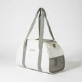 Grand sac pour chien et chat blanc avec anses grises et côtés en filet pour aération