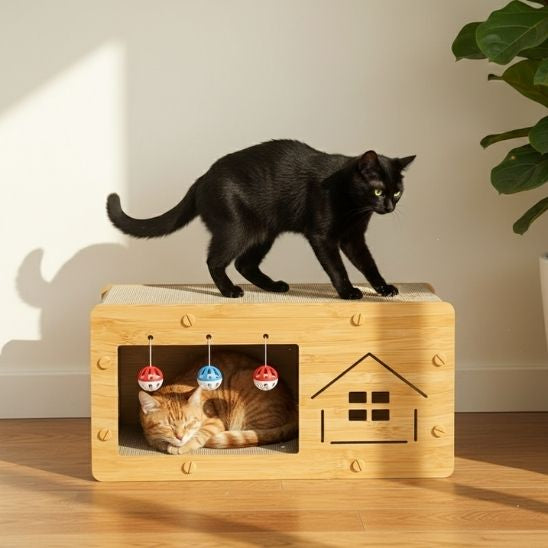 Griffoir pour chat cabane
