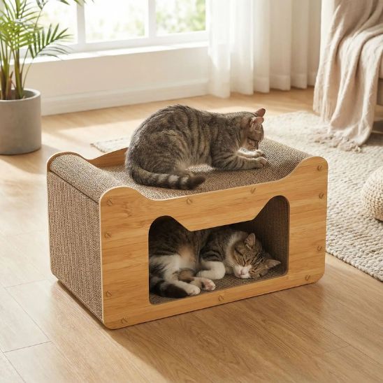 Griffoir pour chat cabane