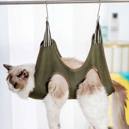 hamac à chat de toilettage