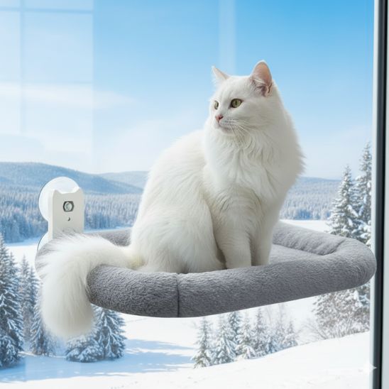 hamac chat fenetre avec coussin