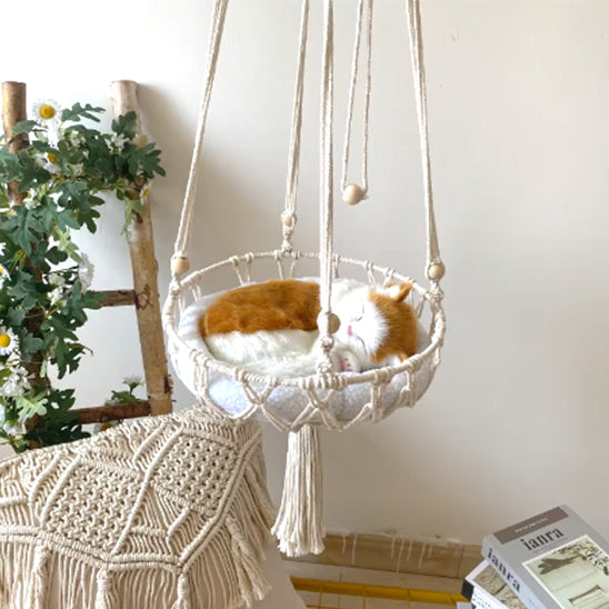 hamac chat | MACRAMÉ HAMAC CAT