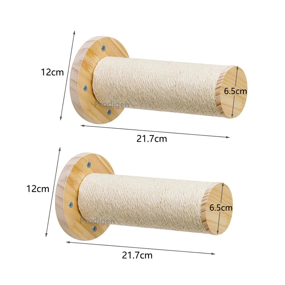 Oscar et Plume hamac mural pour chat support mural en bois avec corde pour griffer 21,7 cm