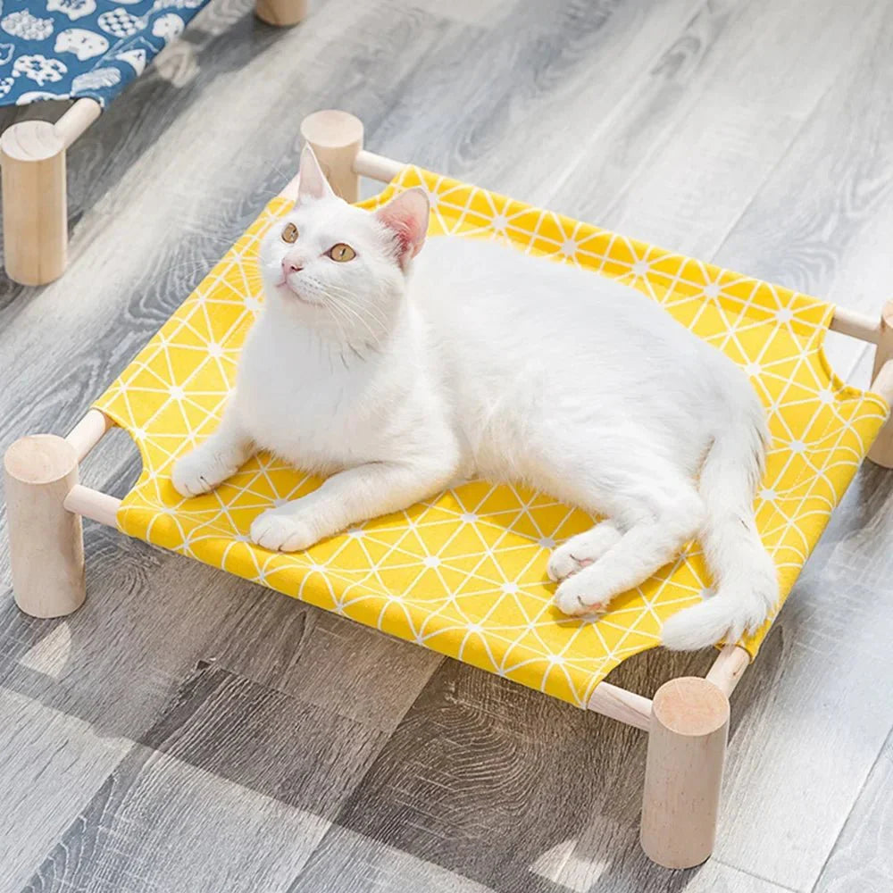 hamac pour chat bois et toile