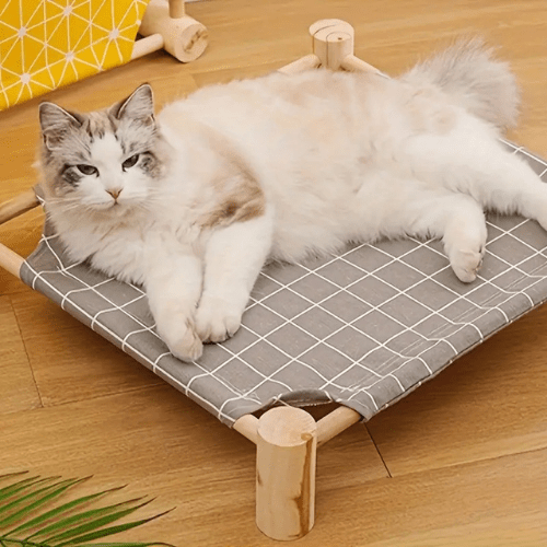 hamac pour chat bois et toile