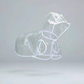 Imperméable transparent pour chien léger avec capuche et finitions réfléchissantes