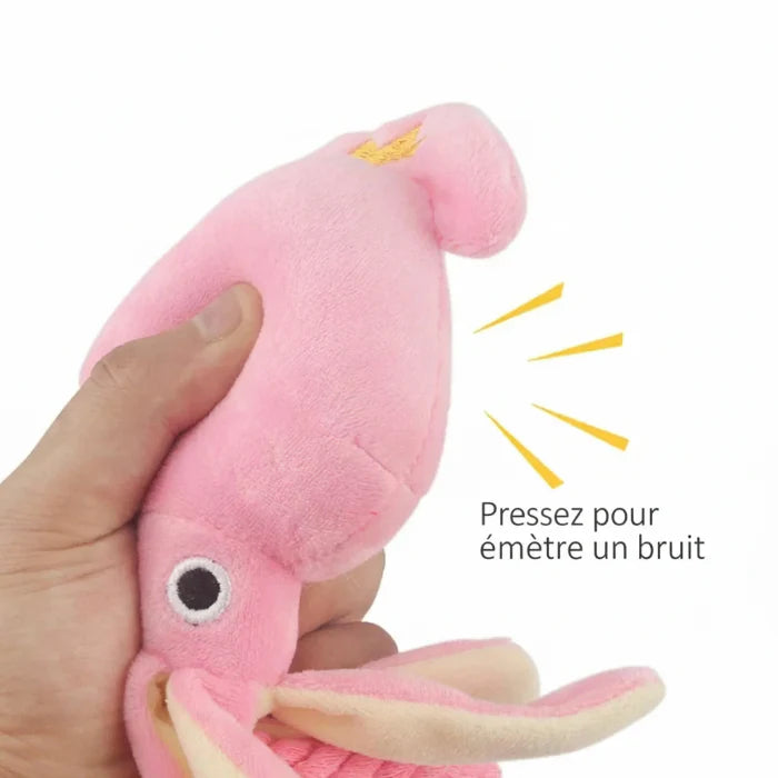 Jouet Calamar Avec Corde Pour Chien