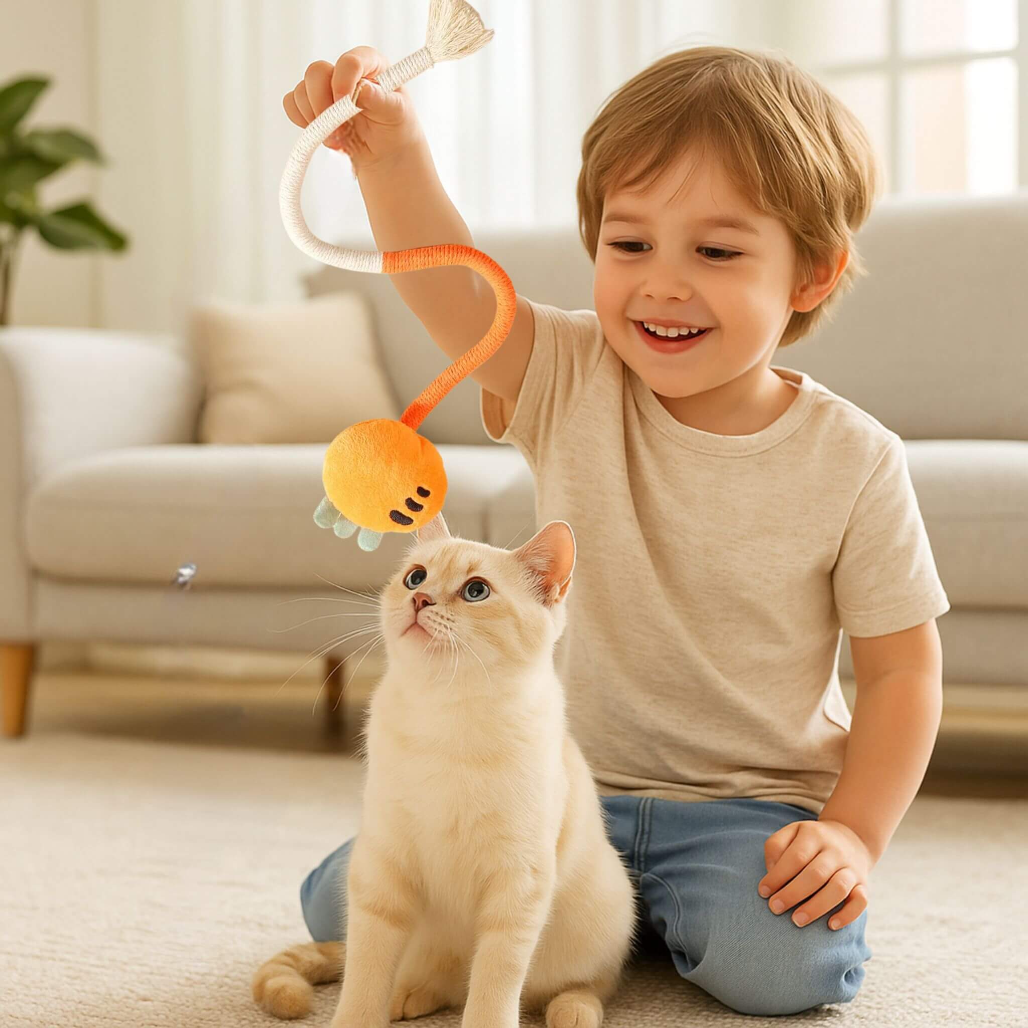 jouet chat  |  Doudou Corde Dentition
