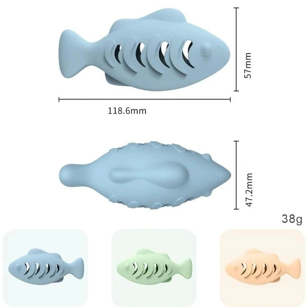 Jouet interactif pour chat design poisson