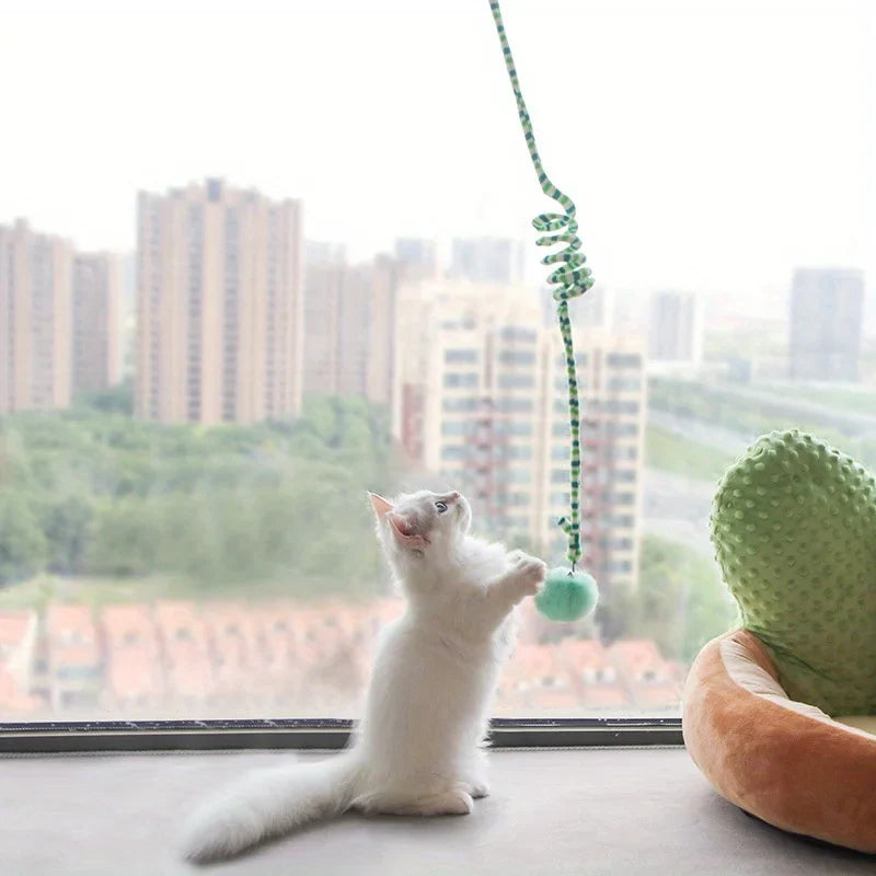Jouet interactif suspendu pour chat avec ventouse