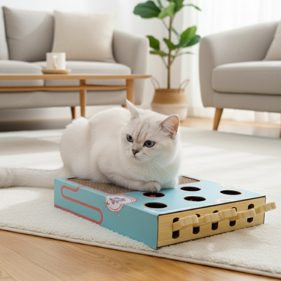 jouet interactif pour chat 3 en 1 Chasse Taupe