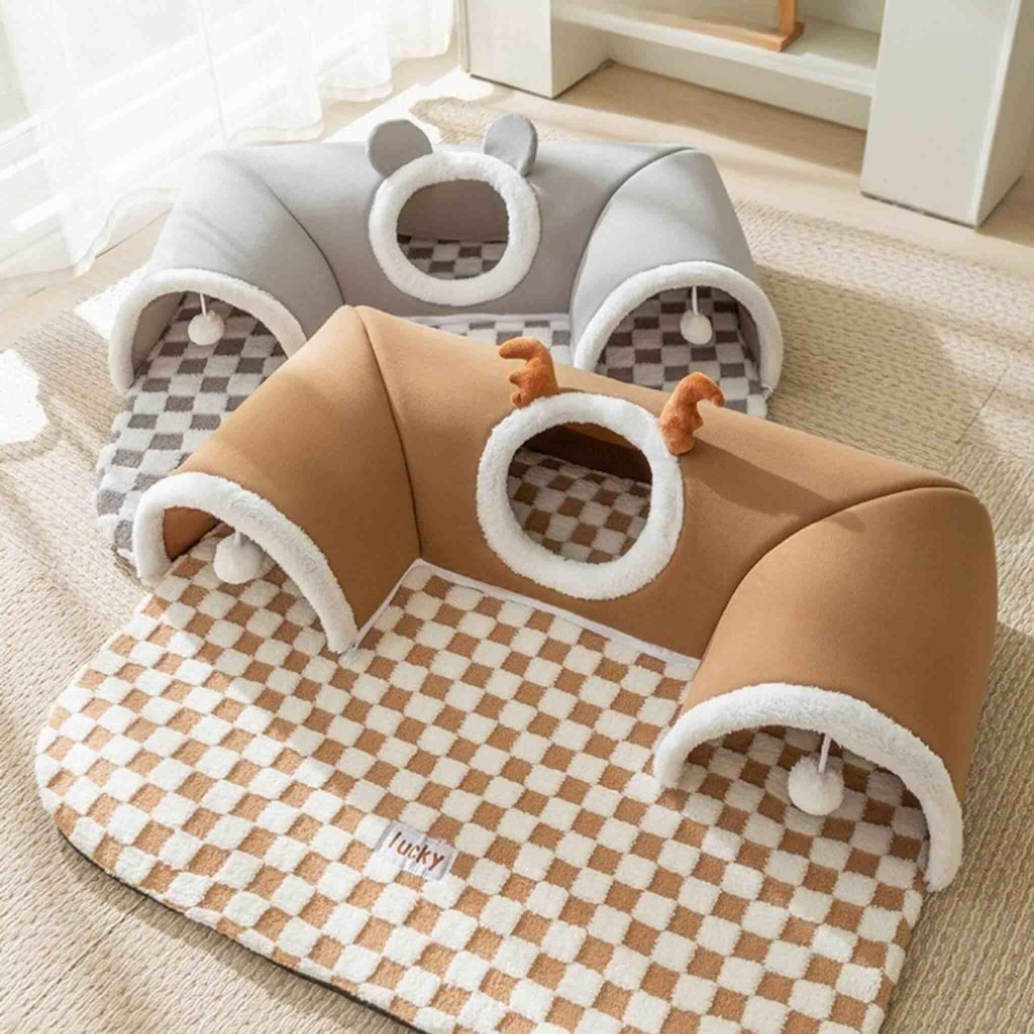 jouet interactif pour chat tunnel tapis