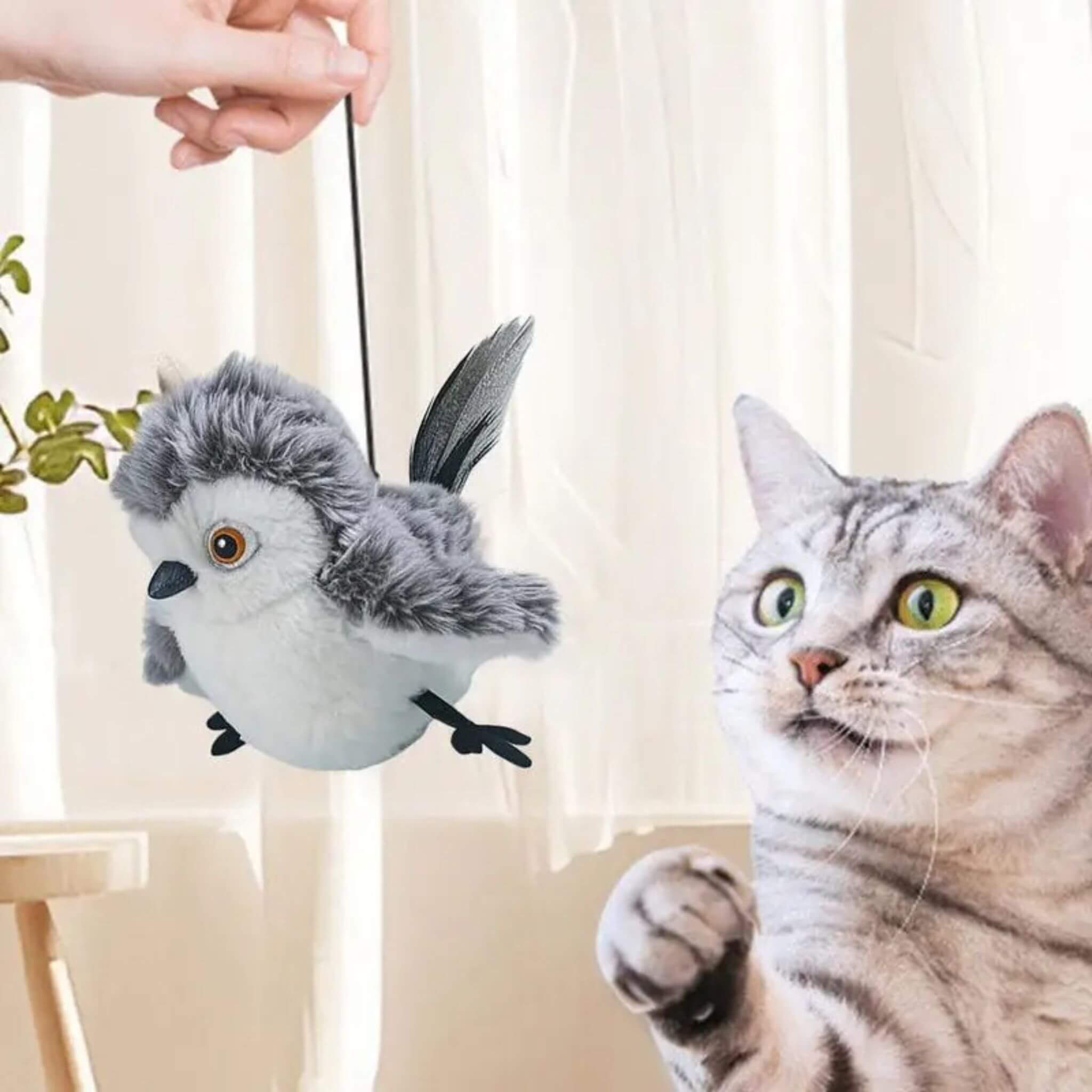 Jouet oiseau pour chat | Ailes Battantes