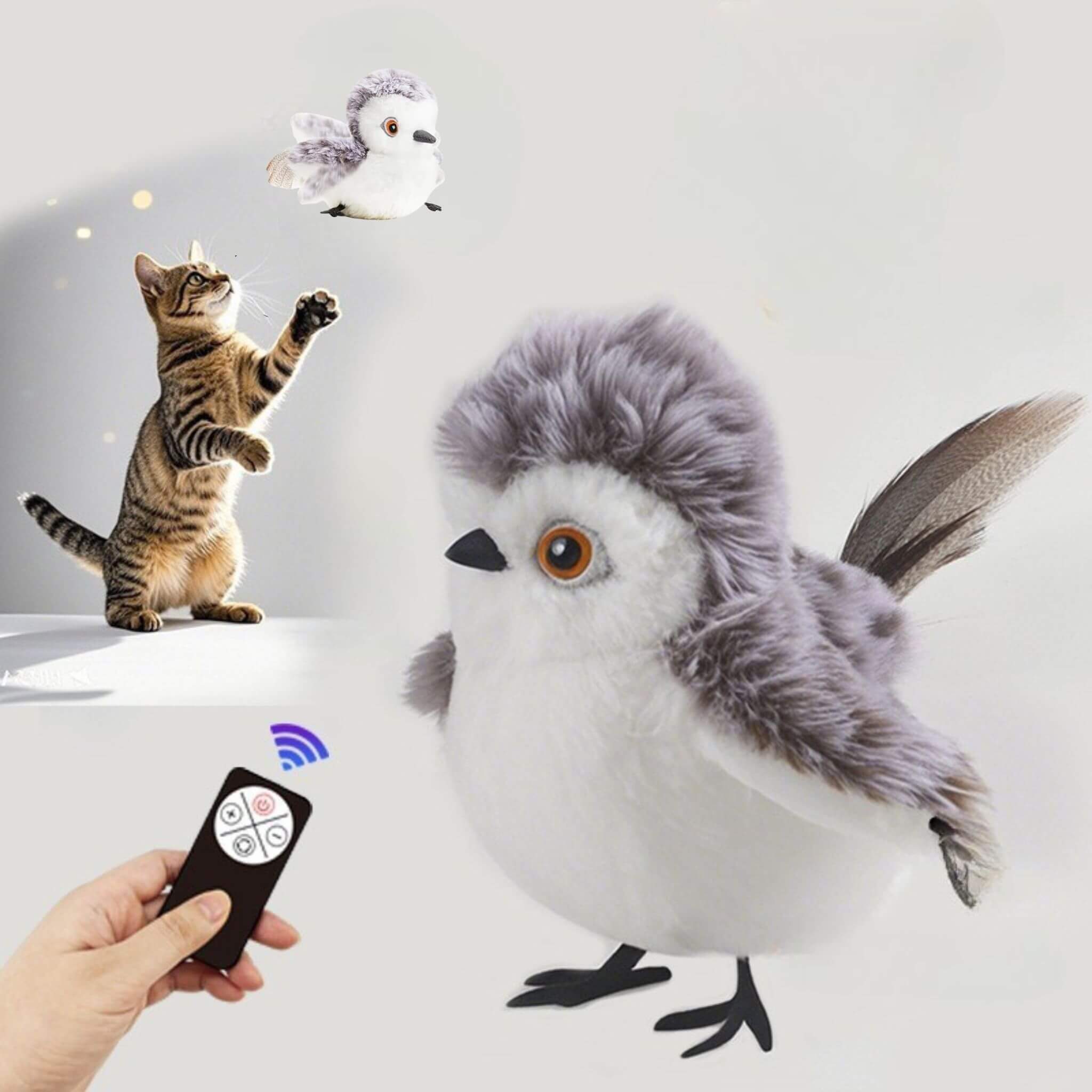 Jouet oiseau pour chat | Ailes Battantes