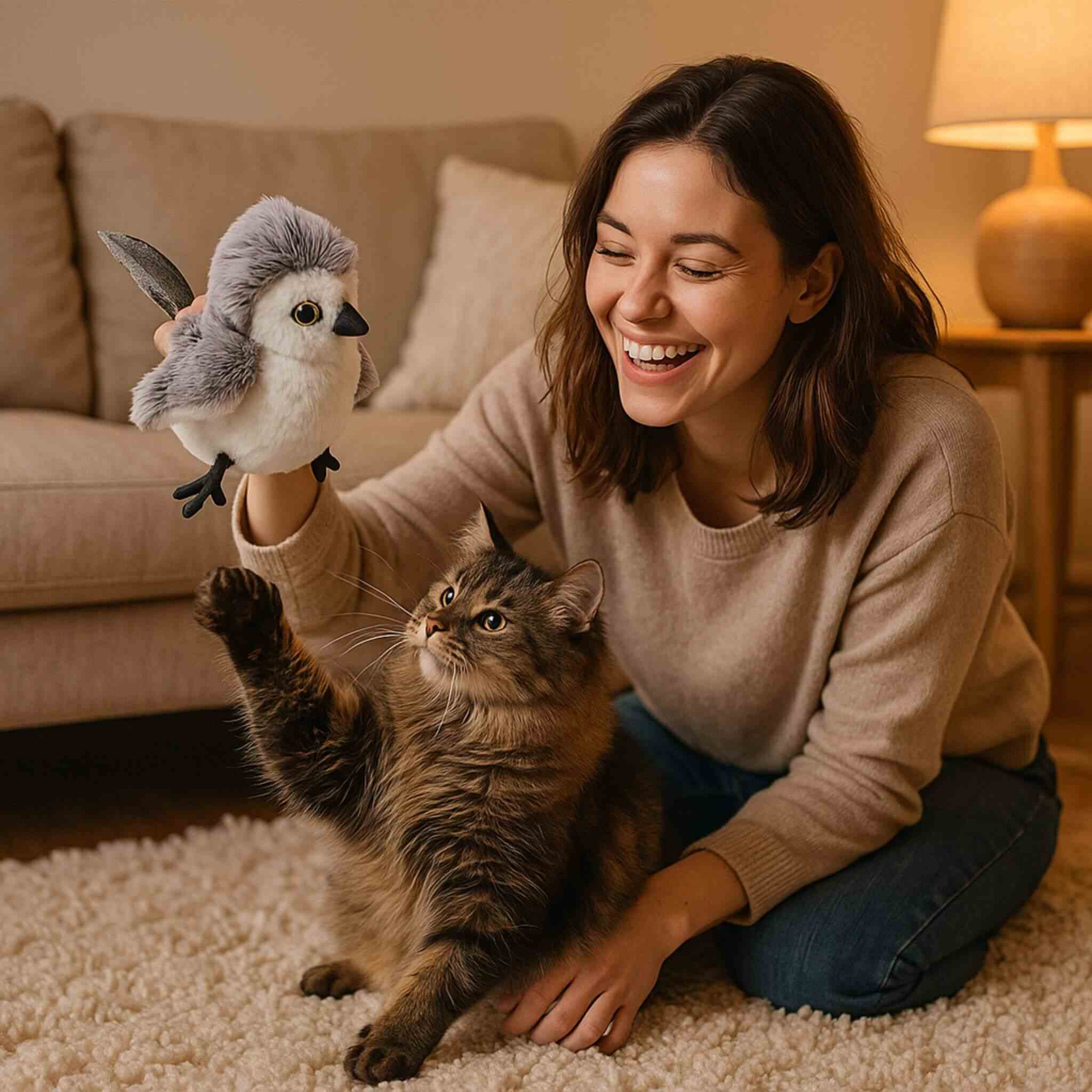 Jouet oiseau pour chat | Ailes Battantes