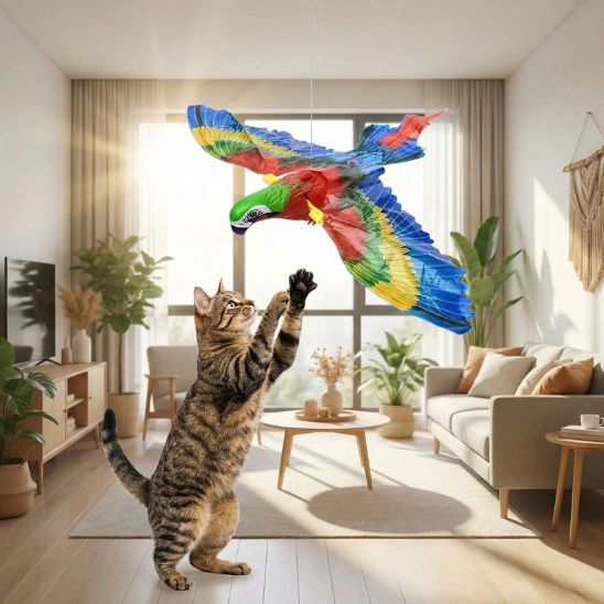 Jouet Oiseau pour Chat | Perroquet Volatile