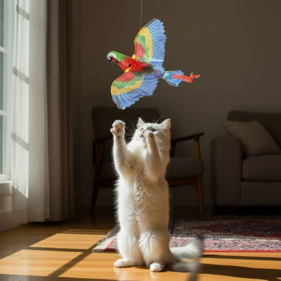 Jouet Oiseau pour Chat | Perroquet Volatile